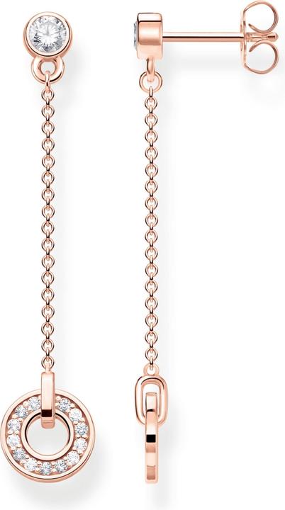 Immagine prodotto Thomas Sabo Orecchino a cerchio con pietre bianche in oro rosa (Argento 925)