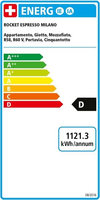 Label énergétique Rocket Appartamento (Prise UE)