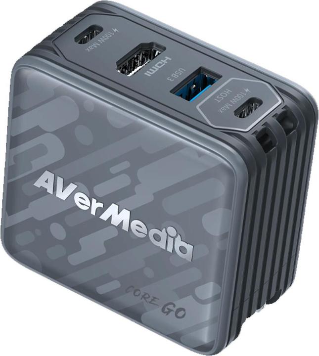 Immagine prodotto AVerMedia Dock di ricarica, Core GO (GC313) Nero, 100W GaN, HDMI
