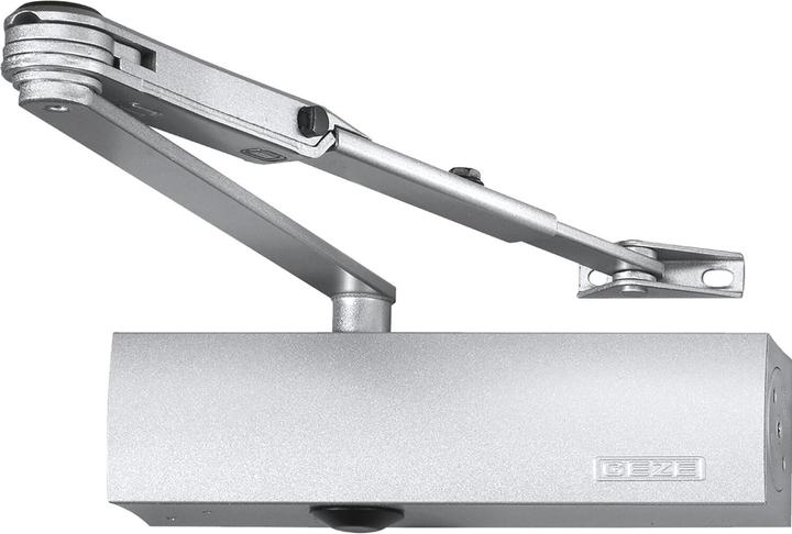 Geze Door closer TS 2000 NV, EN 2-4, link arm with hold-open device, silver