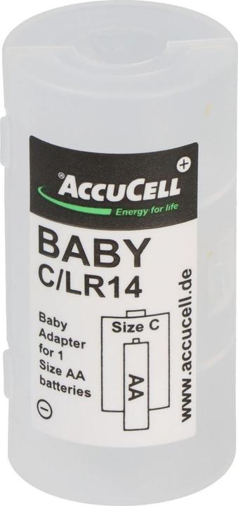 Produktbild AccuCell Universal Baby C Adapter für je 1x Mignon/AA auf Grösse Baby, C, LR14, FR14