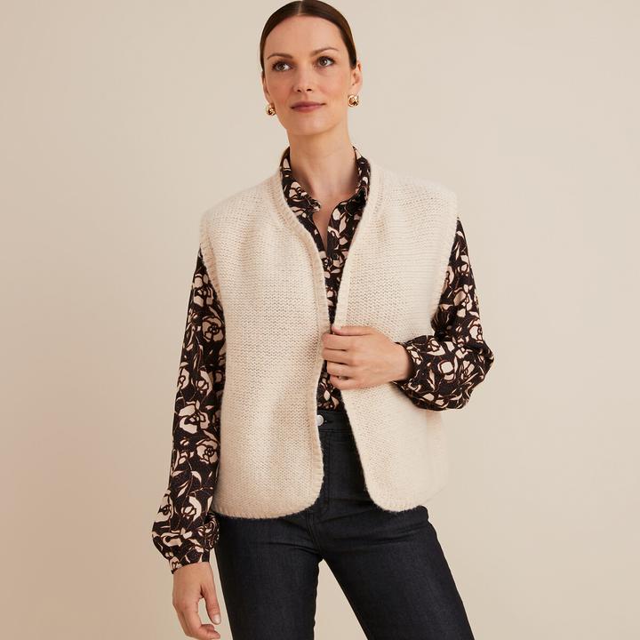 Anne Weyburn Feinstrick-Gilet mit rundem Ausschnitt (34)