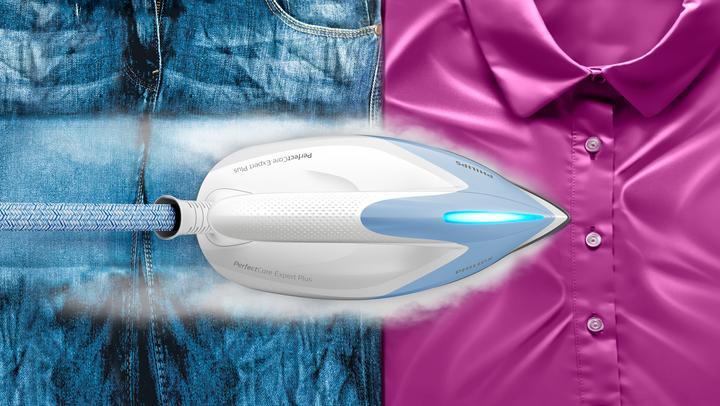 Produktbild Philips GC8942/20 PerfectCare Expert Plus Dampfbügelstation, blau/weiss (2100 W, 480 g/min)