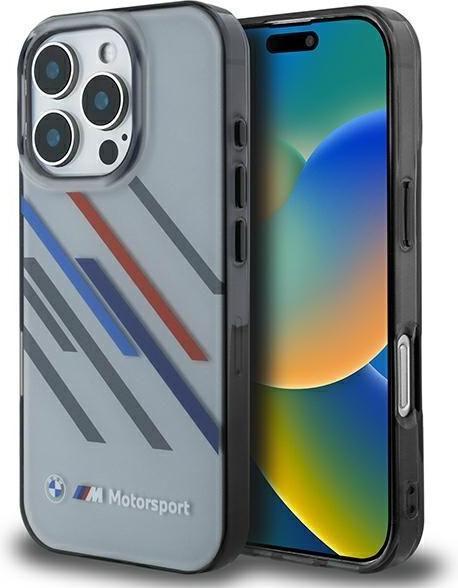 Produktbild BMW BMHCP16X23HTRAG iPhone 16 Pro Max 6.9" szary/grey hardcase Motosport IML Random Stripes (Apple iPhone 16 Pro Max)
