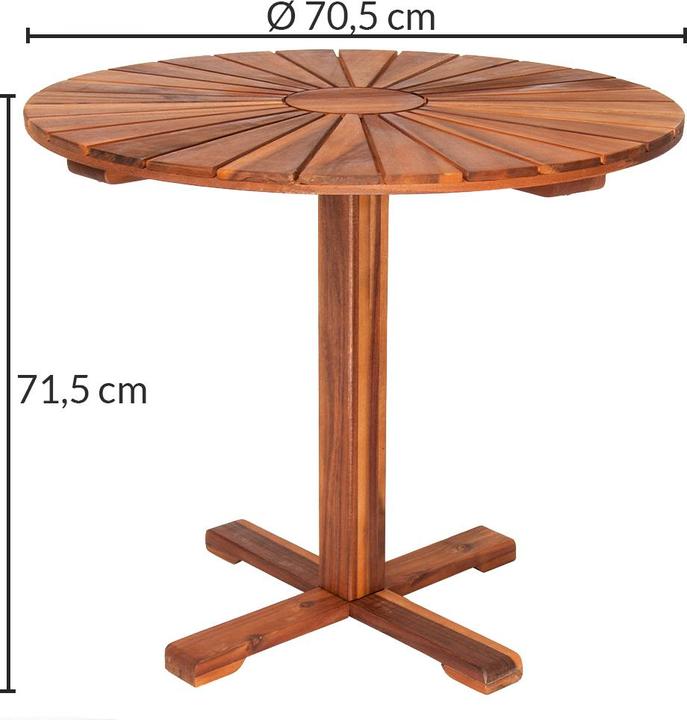 Image du produit Casaria Table de jardin (70.50 cm)