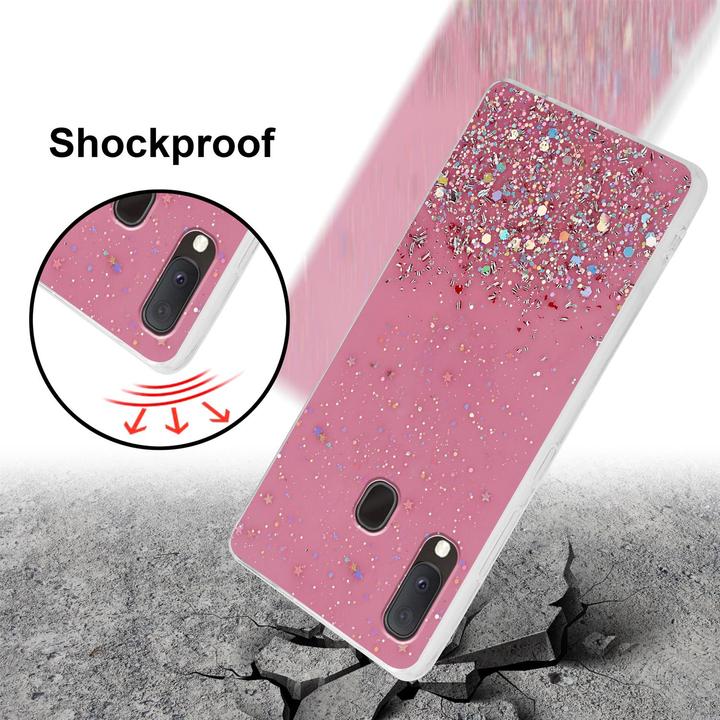 Image du produit Cadorabo Couverture TPU paillettes scintillantes (Samsung Galaxy A20e, Samsung Galaxy A10e)
