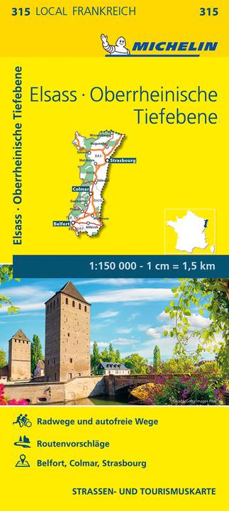 Image du produit Carte Michelin Local Alsace Plaine du Rhin Supérieur 1 : 150 000