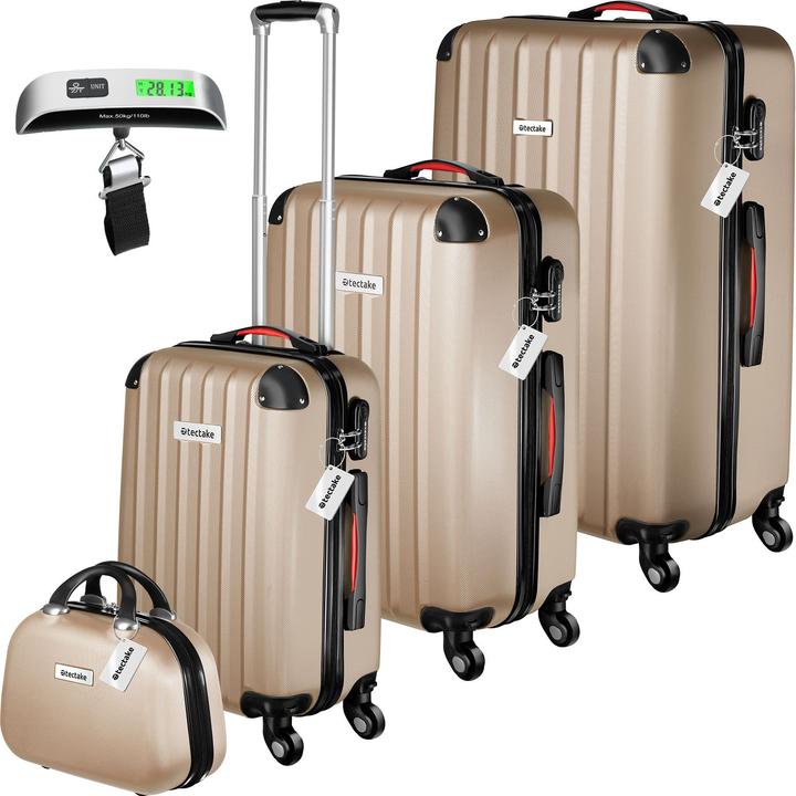 tectake Cleo 4-tlg. mit Kofferwaage (95 l, L (90 - 115l))