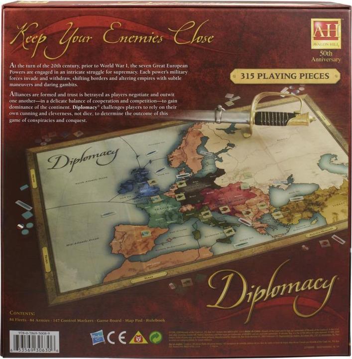 Actual product image Hasbro Gaming Avalon Hill Diplomacy (English)