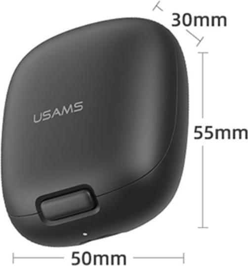 Actual product image Usams Słuchawki Bluetooth 5.3 TWS ID Series bezprzewodowe czarny/black BHUID01 (ID25) (5 h, Wireless)