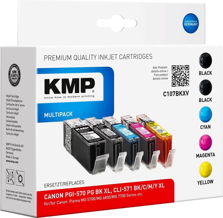 Produktbild KMP C107BKXV (M, C, Y, BK, PGBK)
