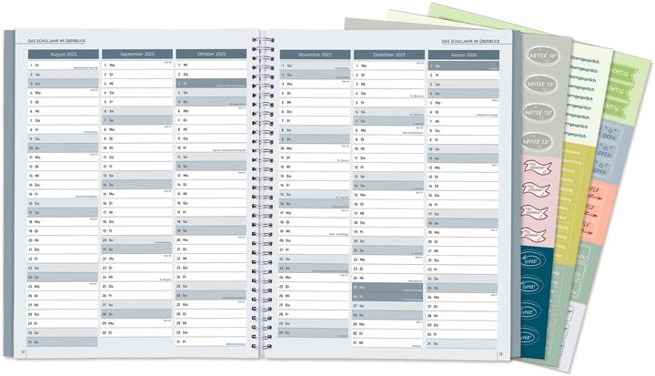 Produktbild Mein Lehrerplaner A5+ – Ringbindung – Lehrerkalender für das Schuljahr 2025/2026 – Nordwind (A5, Deutsch)