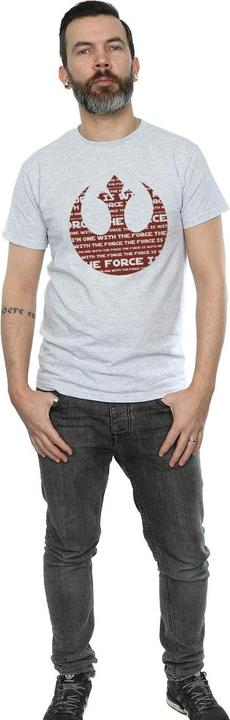 Produktbild Star Wars Rogue One I'm One With The Force Alliance Emblem Red TShirt (L)
