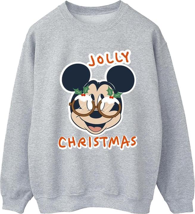 Disney Mickey Mouse Jolly Christmas Glasses Sweatshirt (4XL)