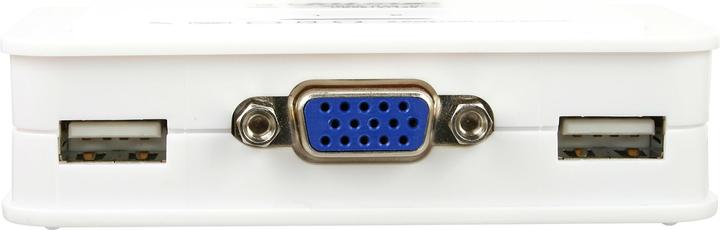 Actual product image InLine KVM Switch 2-way VGA USB with audio and integrated cable sets 0.9m white