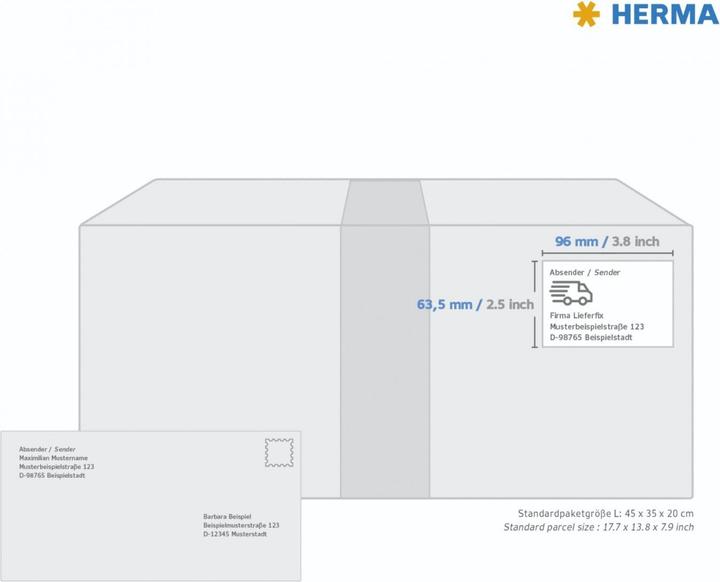 Produktbild HERMA Ablösbare Etiketten A4