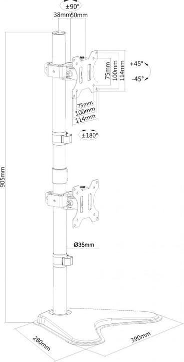 Actual product image Neomounts Table mount (Table, 32.01")