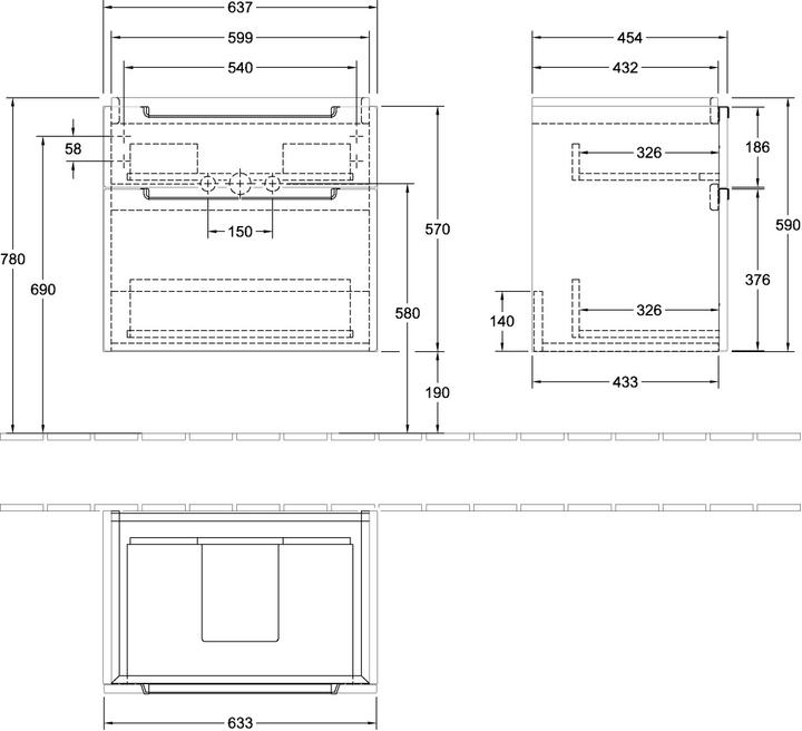 Produktbild Villeroy & Boch Villeroy und Boch Waschtischunterschrank XXL Subway 2.0 A910