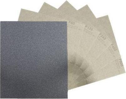 Rs Pro Sandpaper 80, 120, 240, 400, 800 (80+), silicon carbide, 25 pieces, 280 x 230mm (80+, 120, 240, 400, 800)