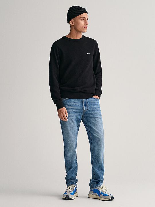 Immagine prodotto GANT Cotton Pique Pullover Crew Neck Black (M)
