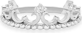 Brilio Silver - Original silver ring Crown RI115W - Circuit: 52 mm (52)