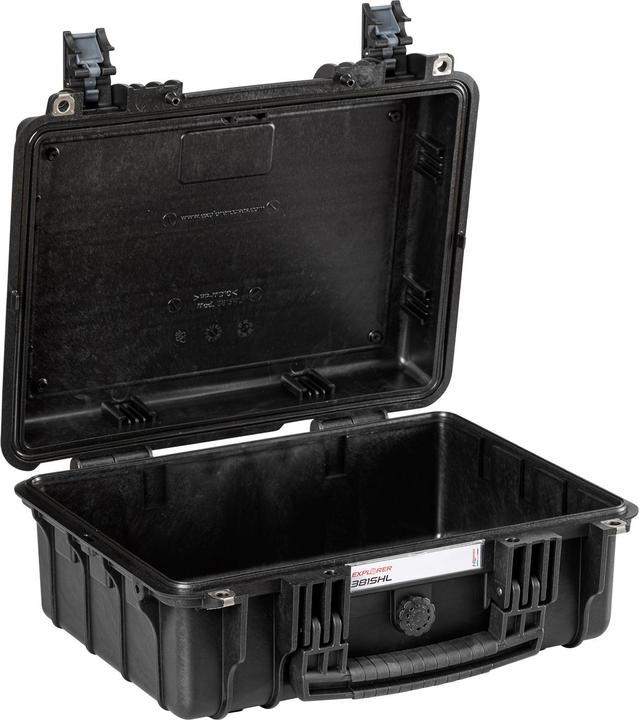Immagine prodotto Explorer Cases Valigia da esterno 3815HL.B E nera vuota (L x A x P) 38 x 27 x 16 (Borsa a tracolla per fotocamera, 15.90 l)