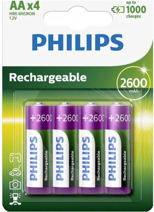 Produktbild Philips Rechargeable (4 Stk., AA, 2600 mAh)