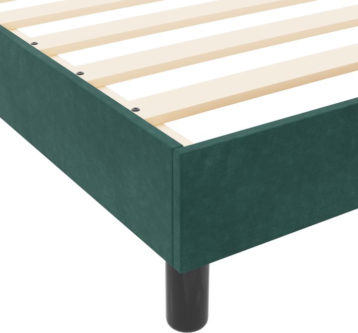 Produktbild VidaXL Bettgestell Dunkelgrün 140x200 cm Samt (140 x 200 cm)