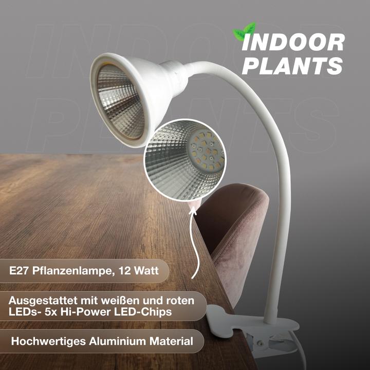 Produktbild Venso E27 Pflanzenlampe GrowLight "Flexia" 12W 60° (LED)