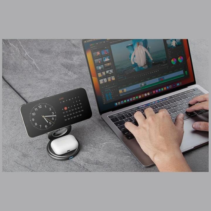 Immagine prodotto Energea Wireless Charger Bazic Gomag Gyre Foldable 3in1 15W Fast Charging gold (15 W)
