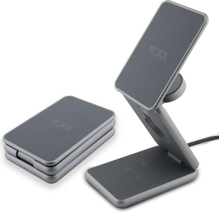 Actual product image Tumi Inductive charger foldable 3-in-1 15W + case grey (15 W)