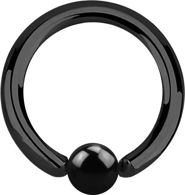 Star Piercing Ball Closure Ring schwarz (ohne Messing, Chirurgenstahl 316L)