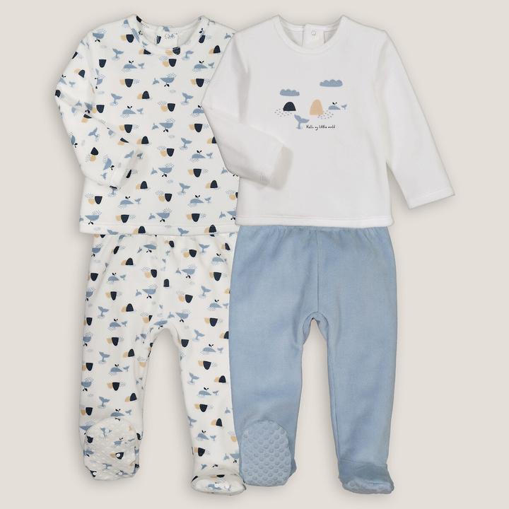 Image du produit La Redoute Collections Lot de 2 pyjamas en velours avec motifs de baleines (94)