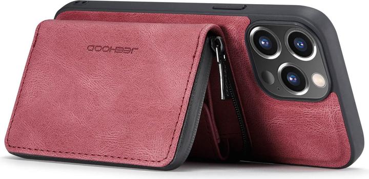 Actual product image Cover-Discount iPhone 14 Pro - Case with Credit Cards Case red (Apple iPhone 14 Pro)