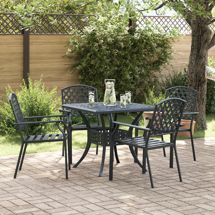 Produktbild VidaXL Gartenstühle 4 Stk. Stapelbar Anthrazit Stahl