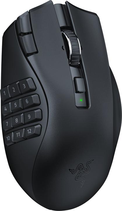 Image du produit Razer Naga V2 HyperSpeed pour le jeu, 2,4 GHz, Bluetooth, Sans fil, Noir (Sans fil)