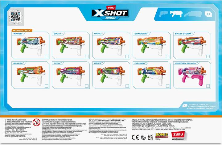 Nährwerte und Zutaten Komelon TOYXSHOT GUN WATER SKINS SONIC 118107