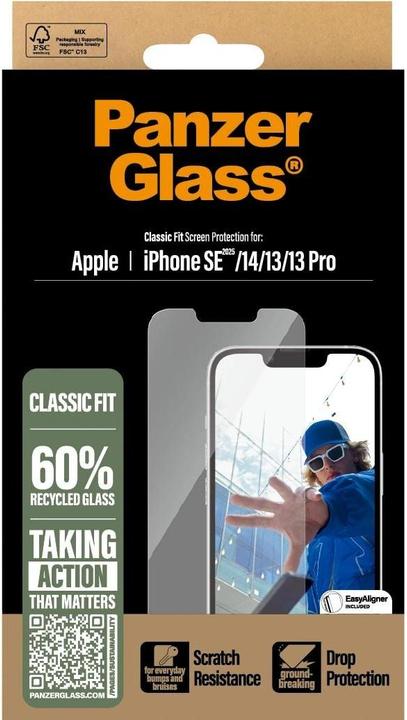 Actual product image PanzerGlass Screen Protector Classic Fit (1 Piece, Apple iPhone 14, Apple iPhone 13, Apple iPhone 16e, Apple iPhone 13 Pro)