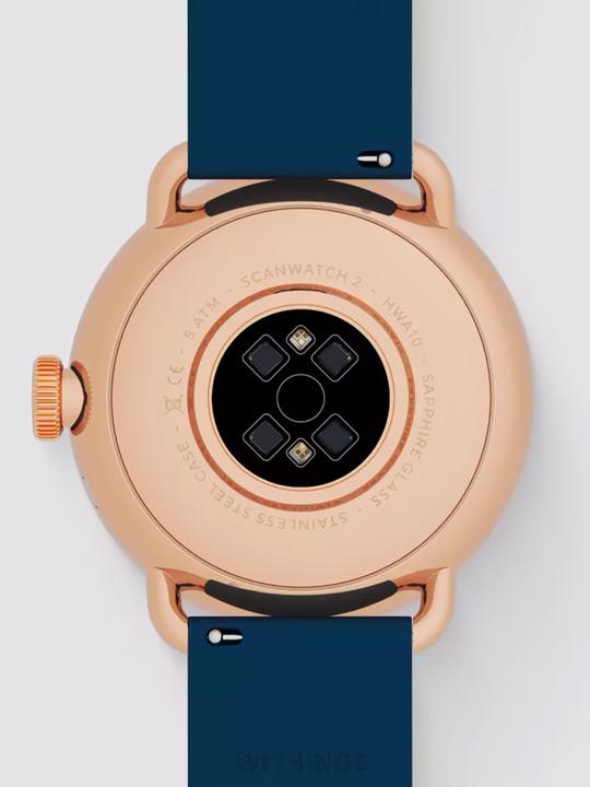 Actual product image Withings HWA10-model 6-All-In ScanWatch 2 rose gold blue (38 mm)