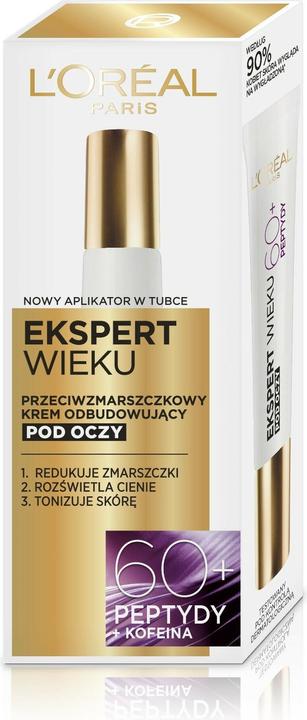 Produktbild L'Oréal Paris L'OREAL Age Specialist Ekspert Wieku 60+ przeciwzmarszczkowy krem odbudowujący pod oczy 15ml (15 ml)