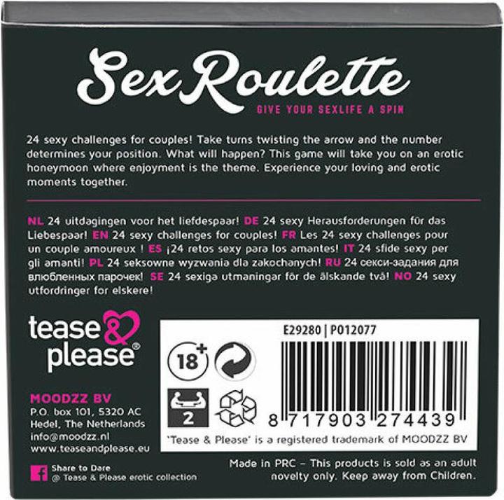 Produktbild tease & please Sex Roulette Love & Marriage (Sonstiges, Niederländisch, Englisch, Deutsch, Französisch, Spanisch, Schwedisch, Italienisch, Polnisch, Russisch, Norwegisch)