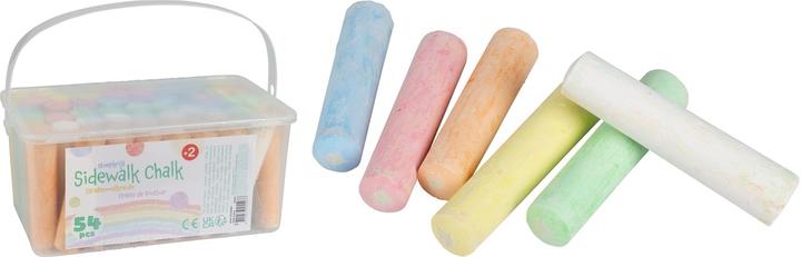Champ Jumbo Strassenkreide, 54 Stück (Weiss, Gelb, Blau, Orange und Grün, Rot, 54 x)