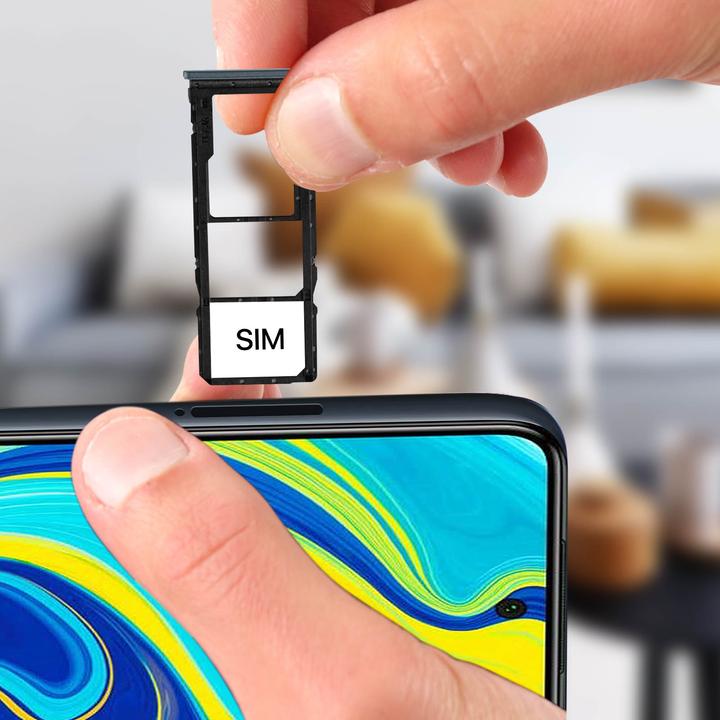Image du produit Clappio 2x SIM + 1x Micro-SD support de carte de rechange pour Xiaomi Redmi Note 9S - Bleu (Support de carte SIM, Xiaomi Redmi Note 9S)