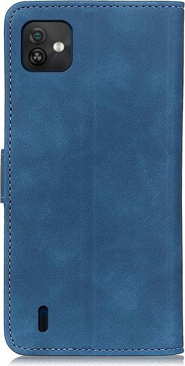 Actual product image Cover-Discount WIKO Y82 - leather case cover dark blue (Wiko Y82)