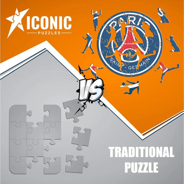 Produktbild Iconic PSG FC - Logo - Holz Puzzle Grösse L (500 Teile) (500 Teile)
