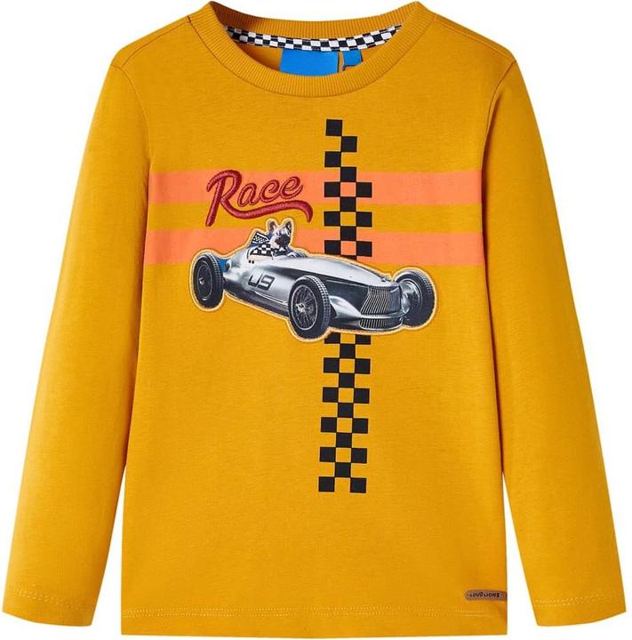 VidaXL Kinder-Langarmshirt Ocker 140,Material: 100 (140)