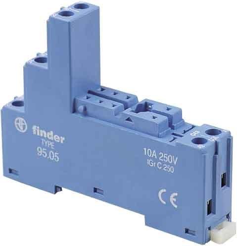 Finder Screw barrel. 95.05.0 black (Relay socket)