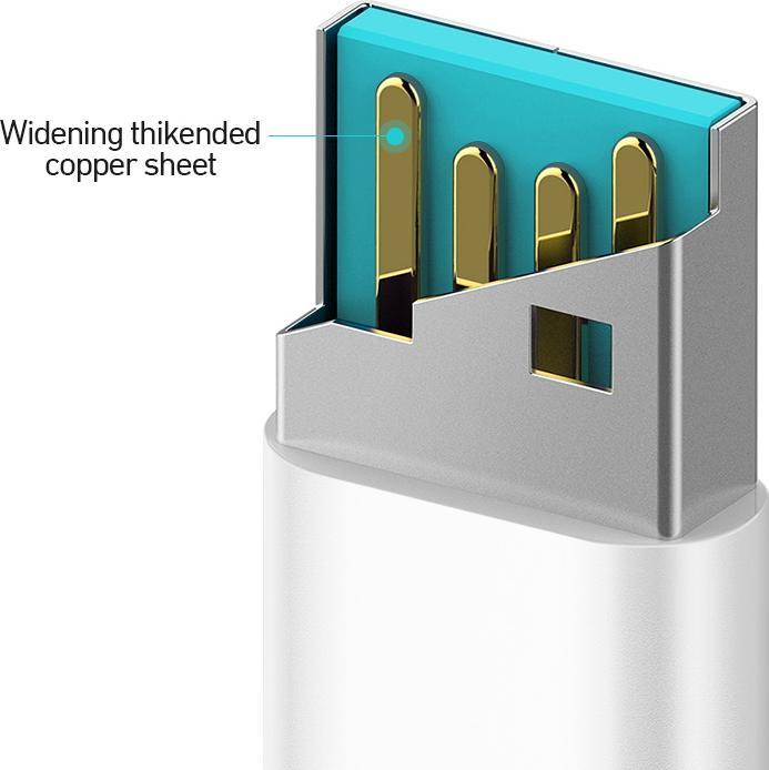 Produktbild Bwoo Kabel X172L USB - Lightning 1,0m 3A weiss (USB 3.0)