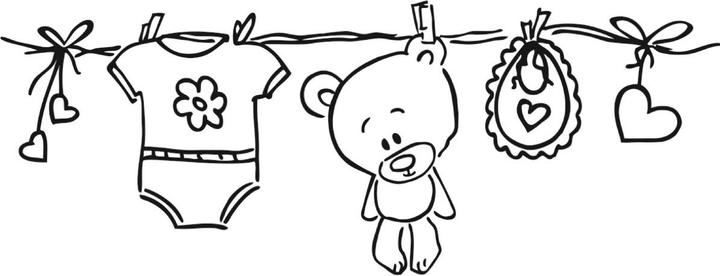 Actual product image Heyda Stamp clothesline 10x3.8cm 211801202 wood matt