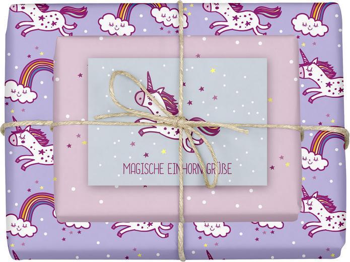 Produktbild Dabelino Geschenkpapier-Set für Kinder, Einhorn (Geschenkpapier, 4 x)